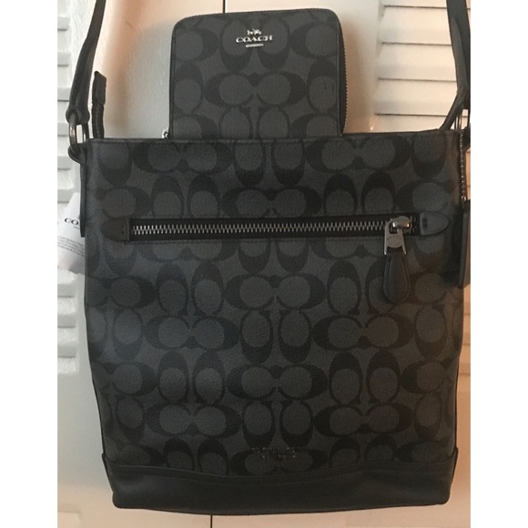 New Coach Graham Flat Crossbody with Coach Wallet - Picture 3 of 6